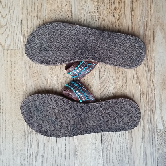 (6) Roxy Thong Bohemian Cottagecore Beach Vacation Beaded Coastal Tropical - Picture 2 of 6